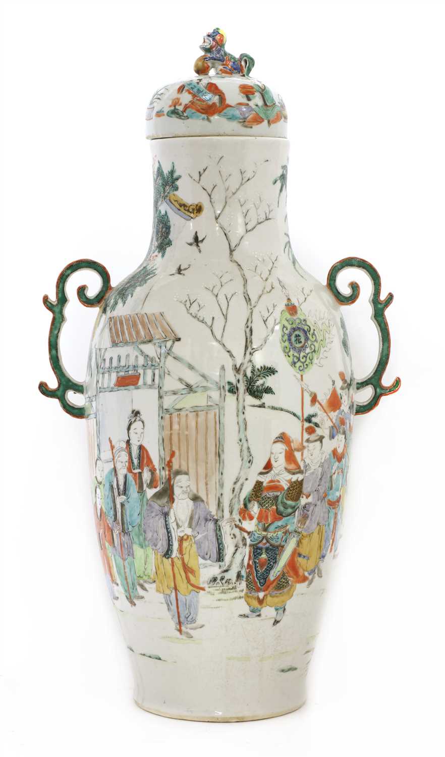 Lot 59 - A Chinese famille rose vase and cover