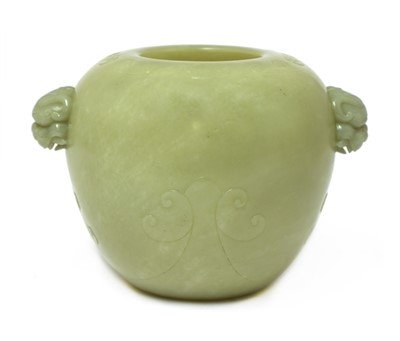 Lot 476 - A Chinese jade jar