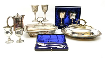 Lot 301 - A selection of Victorian and later silver plated wares