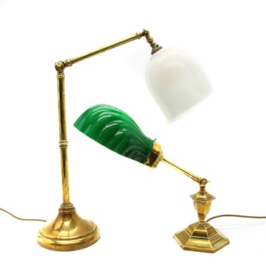 Lot 294 - Two brass Anglepoise lamps