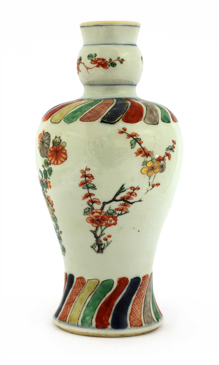 Lot 18 - A Chinese wucai vase