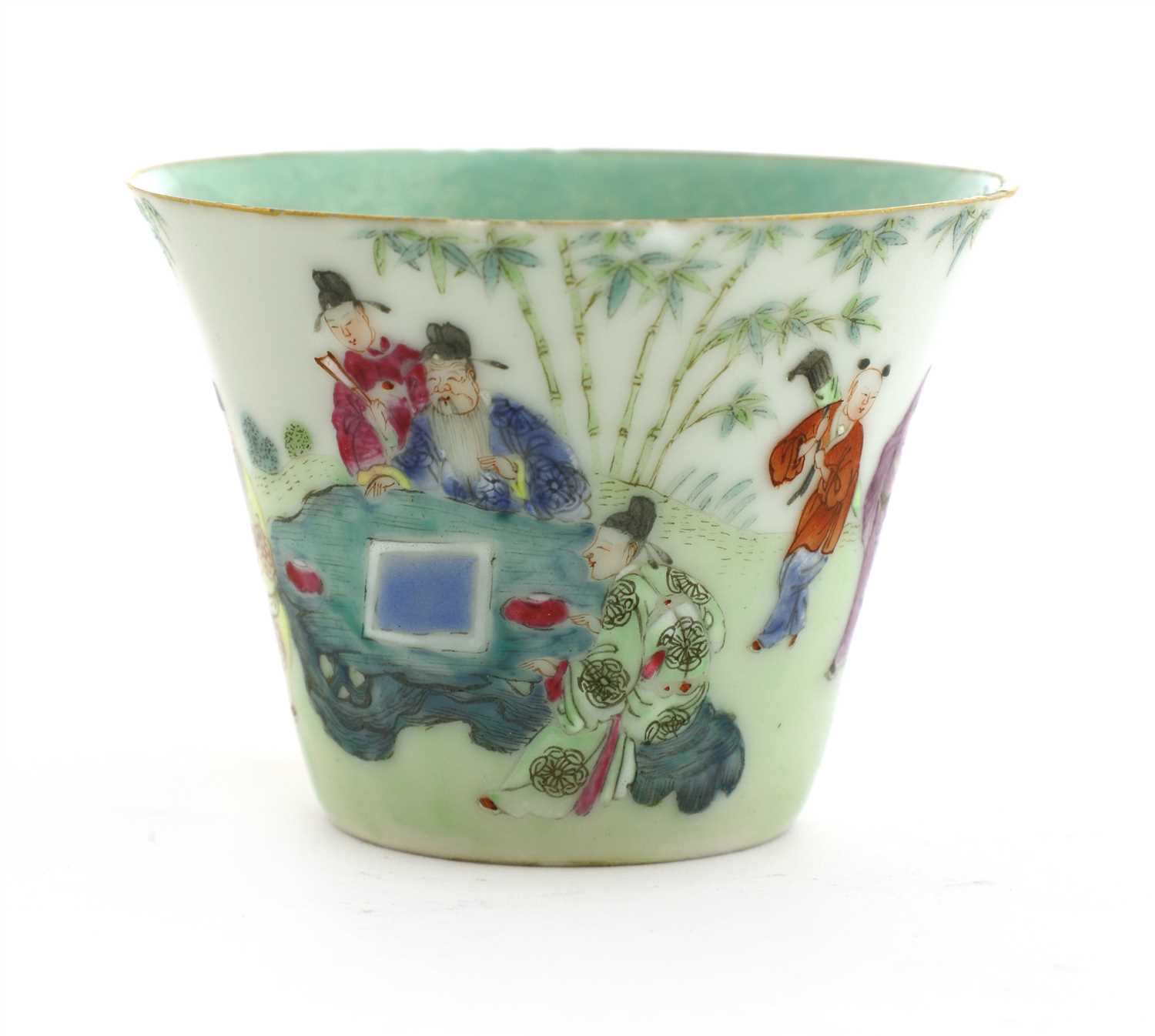 Lot 65 - A Chinese famille rose wine cup