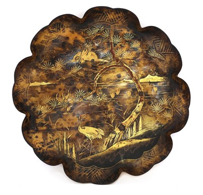 Lot 447 - A Japanese tortoiseshell tray