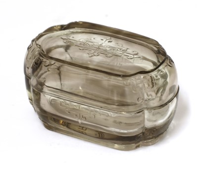Lot 447 - A Chinese rock crystal box and cover