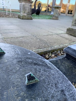 Lot 945 - A rare circular slate sundial by Richard Melvin