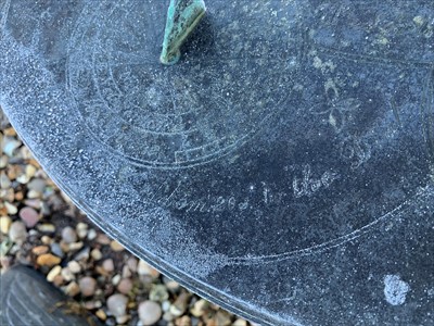 Lot 945 - A rare circular slate sundial by Richard Melvin