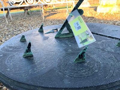 Lot 945 - A rare circular slate sundial by Richard Melvin