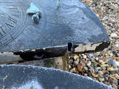 Lot 945 - A rare circular slate sundial by Richard Melvin