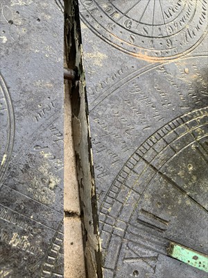 Lot 945 - A rare circular slate sundial by Richard Melvin