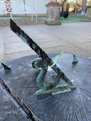 Lot 945 - A rare circular slate sundial by Richard Melvin