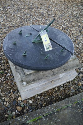 Lot 945 - A rare circular slate sundial by Richard Melvin