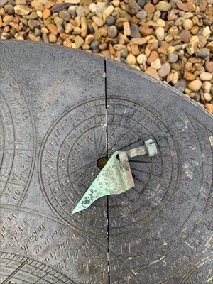 Lot 945 - A rare circular slate sundial by Richard Melvin