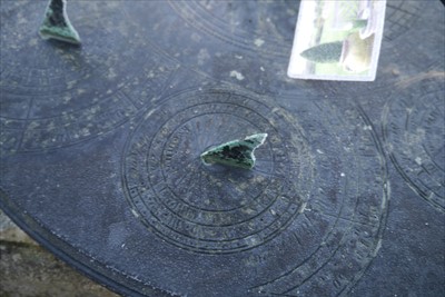 Lot 945 - A rare circular slate sundial by Richard Melvin