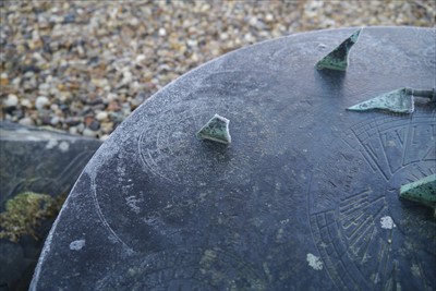 Lot 945 - A rare circular slate sundial by Richard Melvin