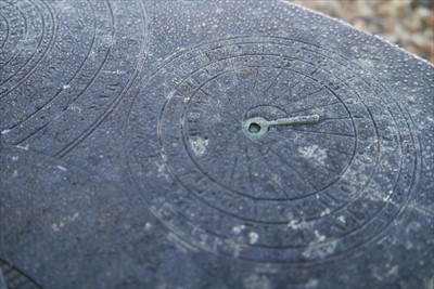 Lot 945 - A rare circular slate sundial by Richard Melvin