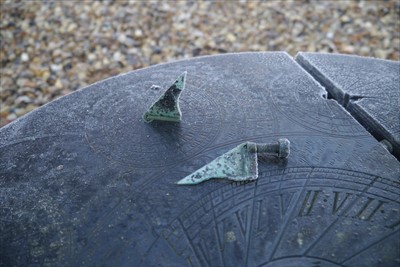 Lot 945 - A rare circular slate sundial by Richard Melvin