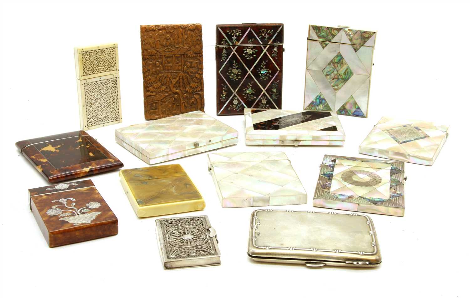Lot 156 - A collection of Victorian and later card cases