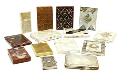 Lot 156A - A collection of Victorian and later card cases