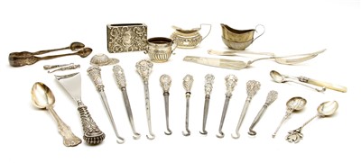 Lot 164 - A mixed lot of variously hallmarked silver items
