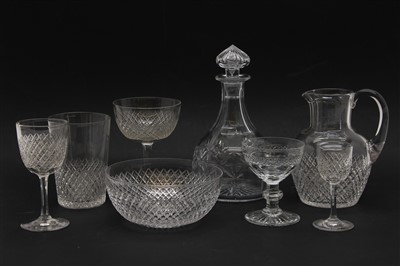 Lot 253 - A part suite of cut crystal glass