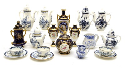 Lot 236 - A quantity of miniature porcelain items