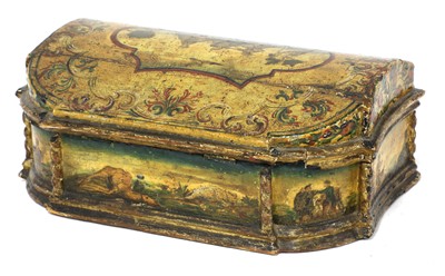 Lot 109 - A Venetian painted 'arte povera' box