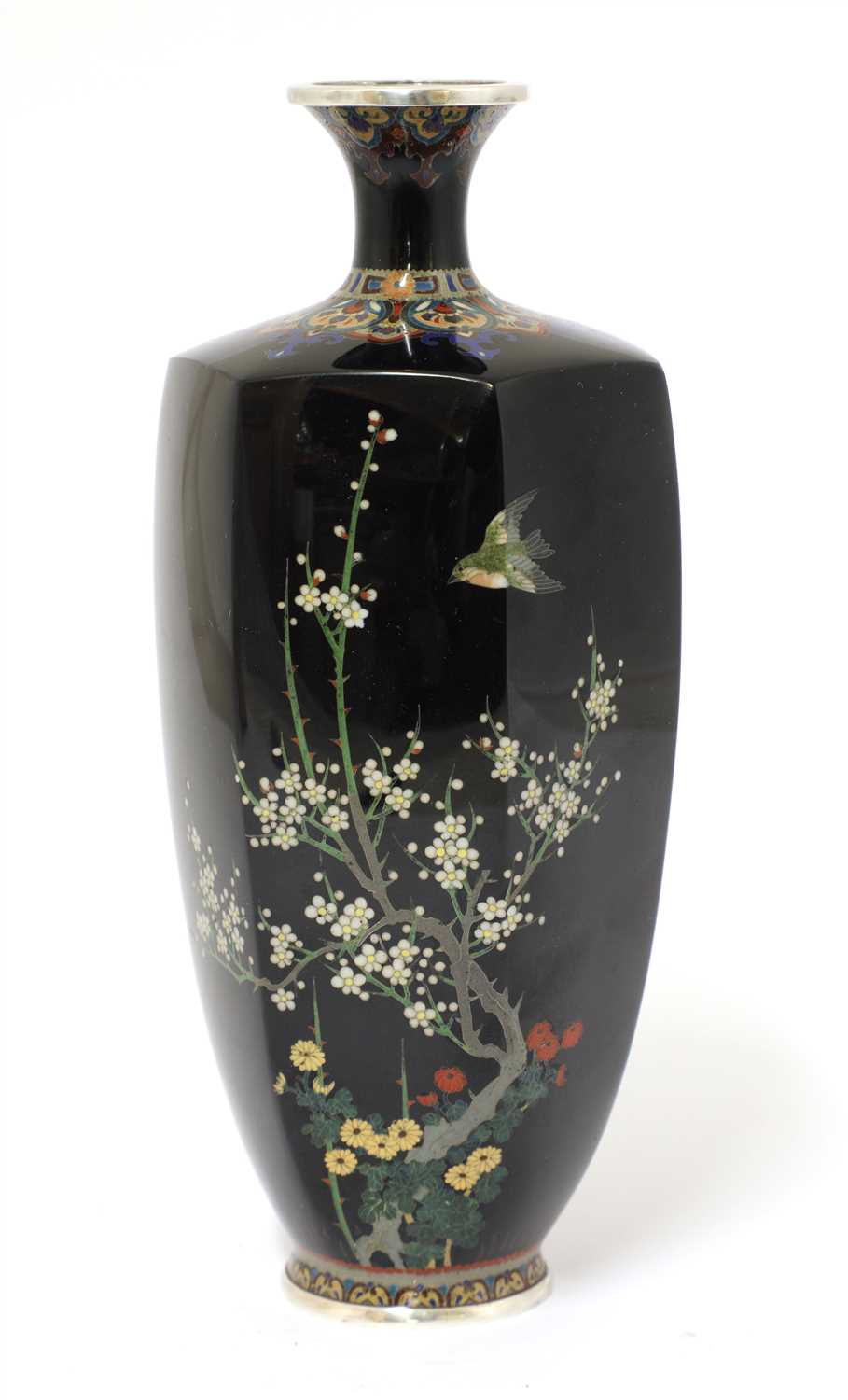 Lot 210 - A Japanese cloisonné vase