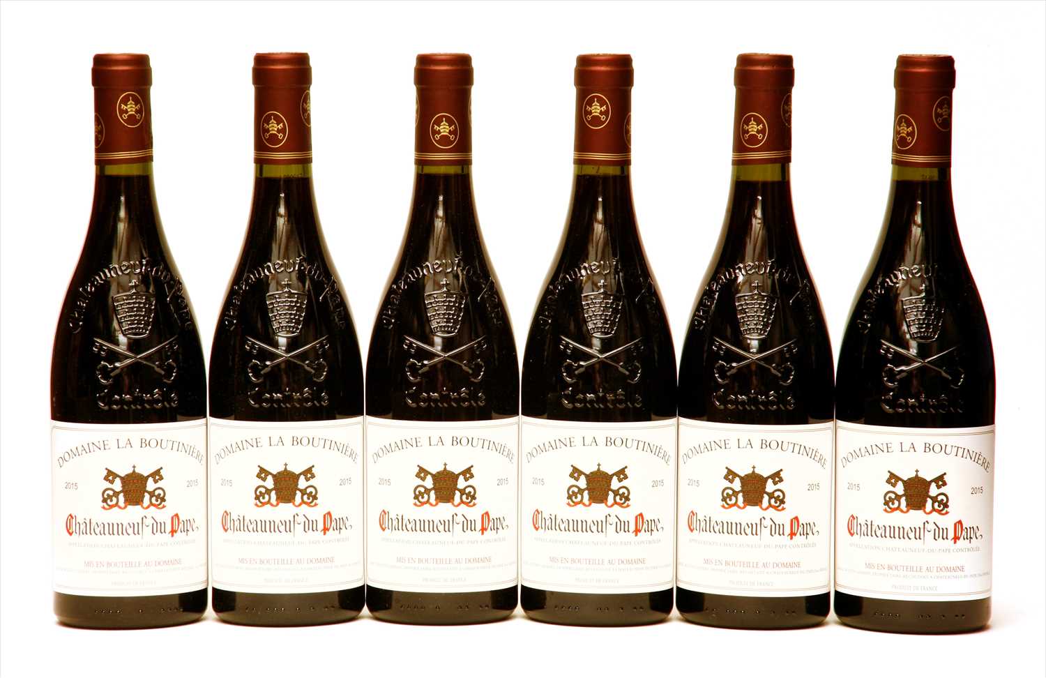 Lot 195 - Domaine la Boutinière, Châteauneuf-du-Pape, 2015, six bottles (boxed)