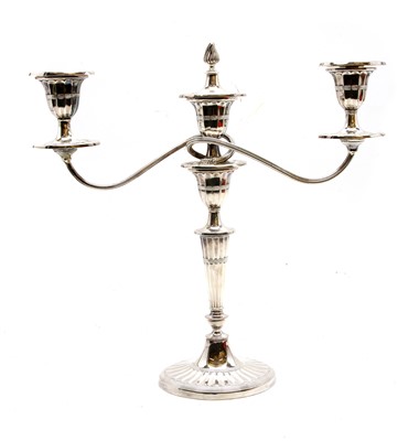 Lot 197 - An Elizabeth II silver candelabrum