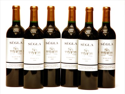 Lot 265 - Ségla, Margaux, (second wine of Château Rausan-Ségla), 2010, six bottles