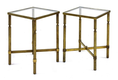 Lot 904 - A pair of Regency-style brass occasional tables
