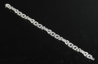 Lot 458 - A white gold diamond set bracelet