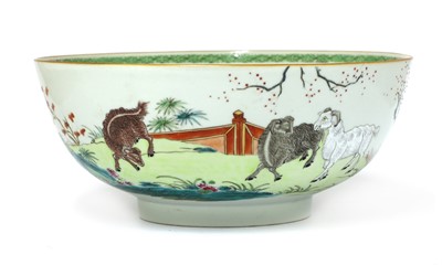 Lot 425 - A Chinese famille rose punch bowl