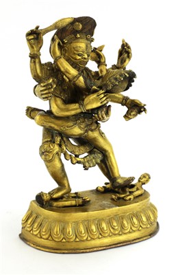 Lot 422 - A Tibetan bronze bodhisattva group