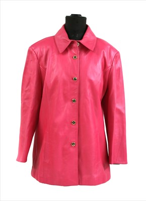 Lot 1094 - A St Johns Sport, by Marie Gray, pink leather jacket