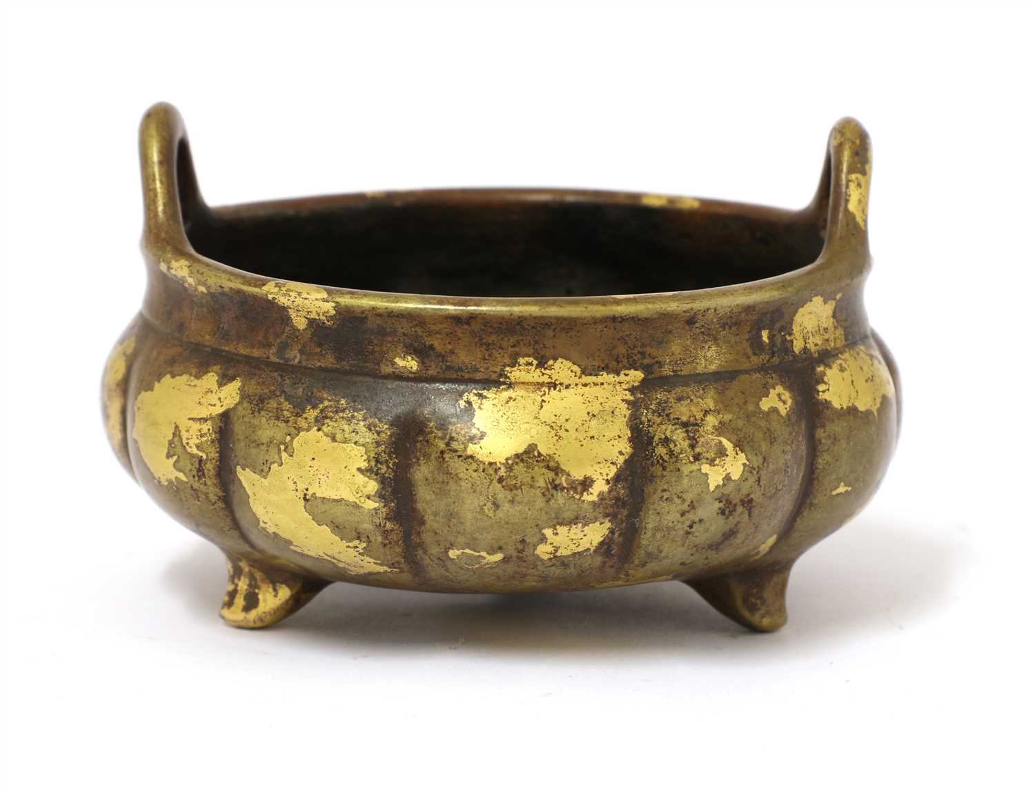 Lot 498 - A Chinese gilt bronze incense burner