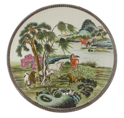 Lot 489 - A Chinese famille rose plate