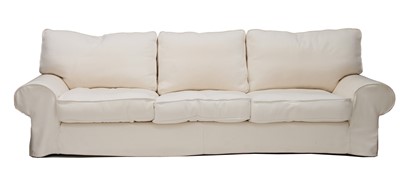 Lot 1728 - A large modern upholstered three seater sofa