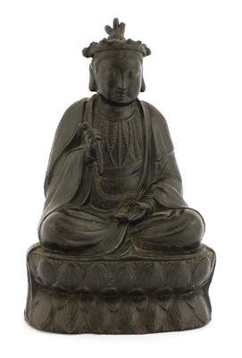 Lot 112 - A Chinese bronze Daoist figure