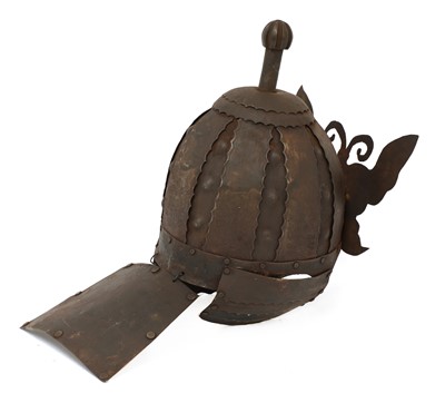 Lot 495 - A Chinese iron helmet
