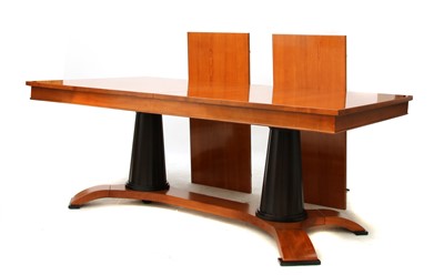 Lot 1614 - A modern selva extending dining table and chairs