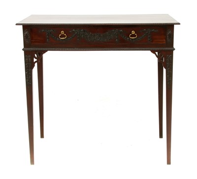 Lot 1682 - A Sheraton style mahogany side table