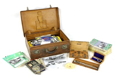 Lot 463 - Motoring items including a case and a box of photographs