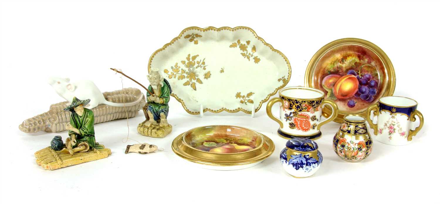 Lot 383 - Ceramics including two Royal Worcester dishes