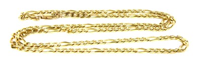 Lot 261 - A gold filed Figaro chain