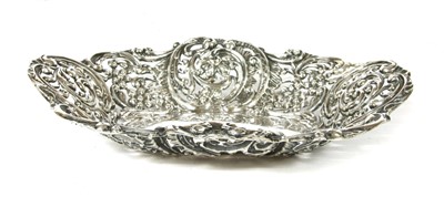 Lot 421 - A silver pierced basket, canister 1899