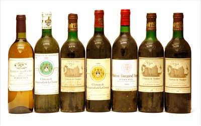 Lot 147 - Miscellaneous wines: Château Bourgneuf-Vayron, Pomerol, 1982, one bottle and six other bottles