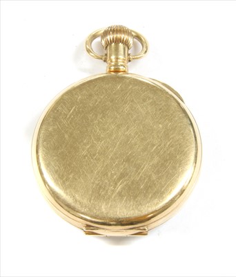 Lot 133 - A 9ct gold top wind open-faced pocket watch