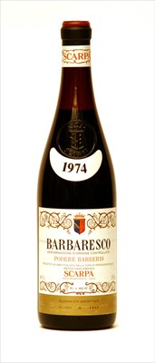 Lot 137 - Scarpa, Barbaresco, Podere Barberis, 1974, one bottle