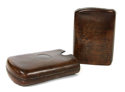 Lot 93 - A Victorian officer's leather cigar case